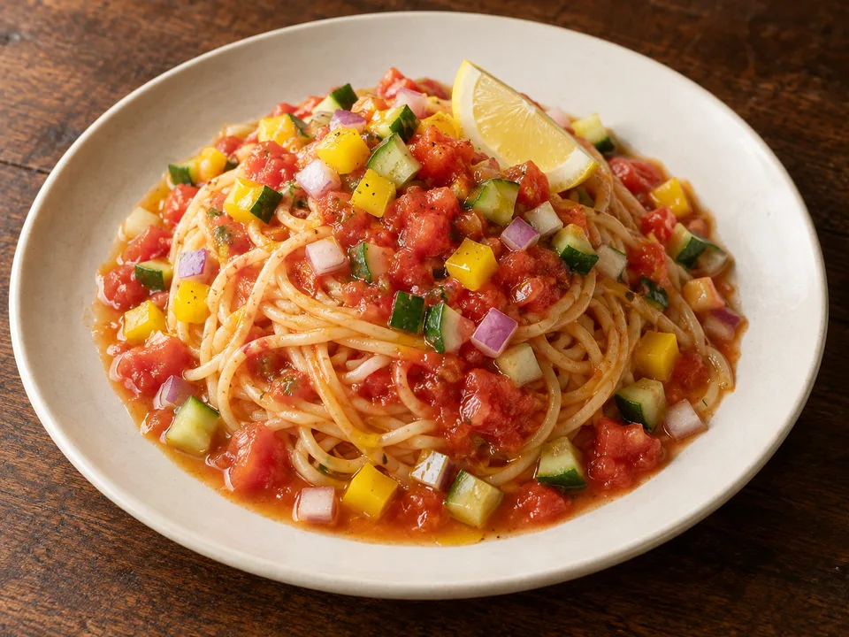 冷製トマトのスパゲッティー