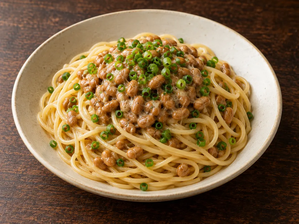 納豆のスパゲッティー